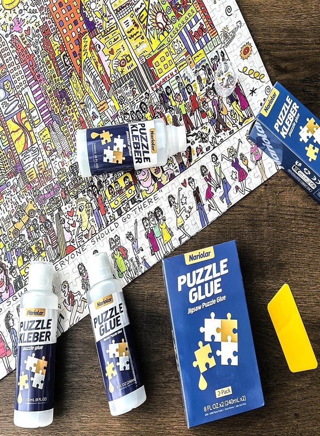 Nariolar Puzzle Glue Clear 8 Oz (240ml) with Applicator, Jigsaw Puzzle Glue for 1000/3000/6000 Pieces, Framing Puzzles, Quick Drying - Image 5